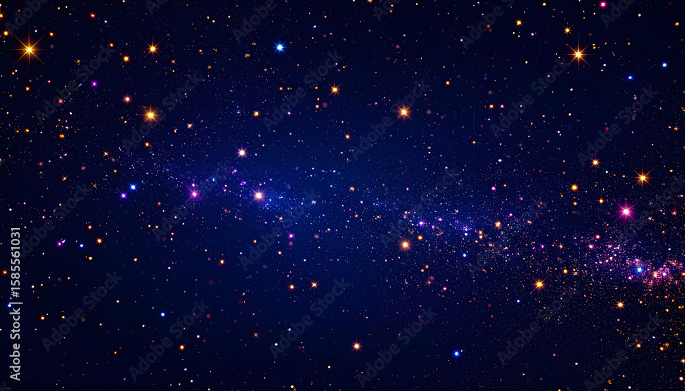 Fototapeta premium Cosmic Dust and Stars in a Deep Blue Galaxy