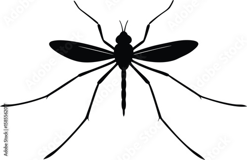  mosquito silhouette vector illustration