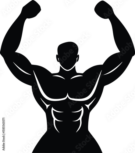 strong man lifting a kettle bell gym training