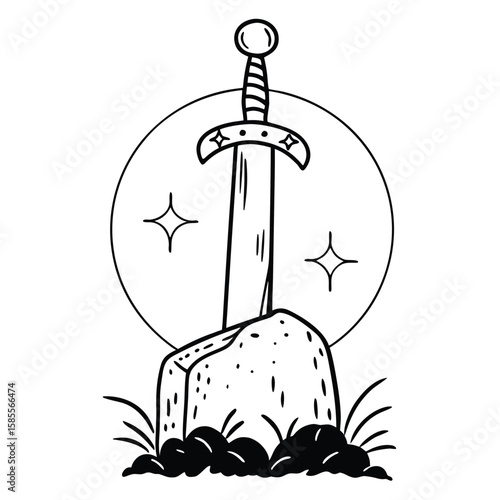 Legendary Sword Stuck Firmly In An Ancient Stone