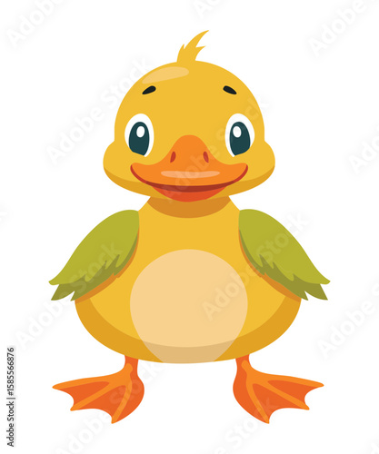 Cute Baby Duck Standing Calmly Posing