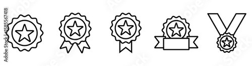  ribbon and banner. set of premium quality and guarantee labels isolated. vector stock. illustration. 