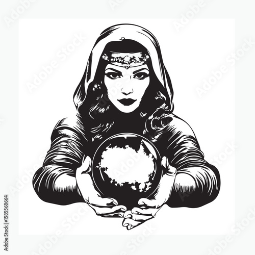 fortune teller with a ball