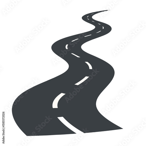 Vector road sign isolated on white background simple highway symbol illustration