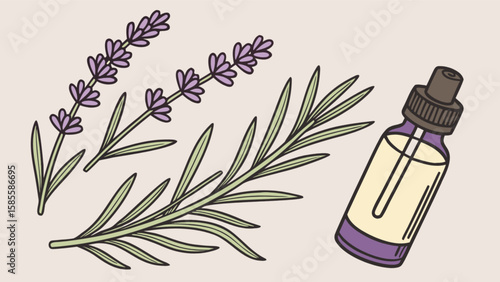 Lavender essential oil and rosemary aromatherapy for wellness and relaxation natural remedies and beauty 100