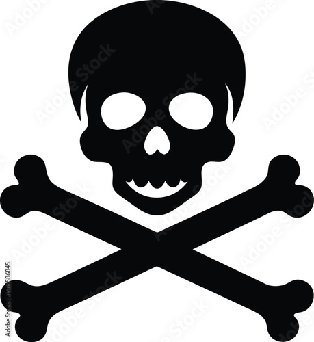  black head skull silhouette vector illustration