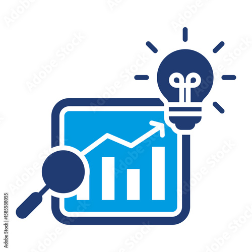Insight Icon Vector Illustration Blue Version