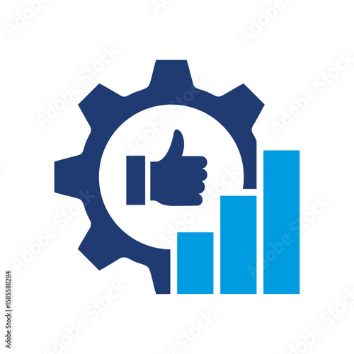 Quality Icon Vector Illustration Blue Version