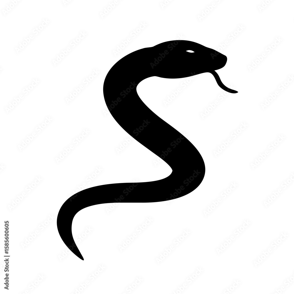 Fototapeta premium black rattlesnake icon