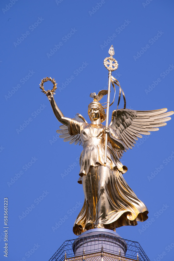 Fototapeta premium Where grace meets grandeur — Berlin’s Angel Column touches the sky