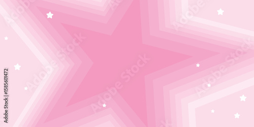 Beautiful background pink stars with sparkles. Vector illustration