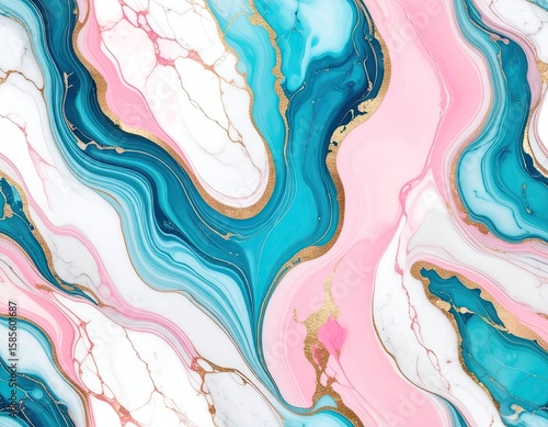 Abstract marble swirls in pastel colors