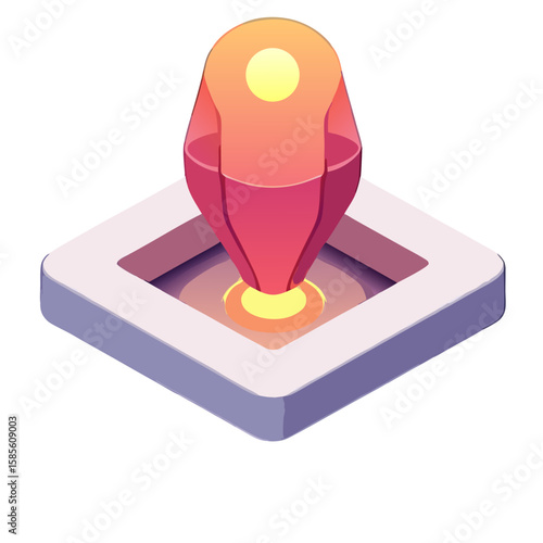 Vector SVG Icon of Rocket Launch Pad in Flat Modern Style with Gradient Colors for Web Design