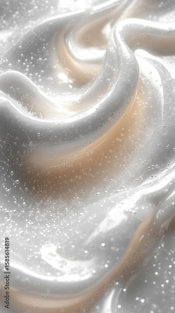 Obraz premium Abstract Creamy White Liquid Splash Texture Background texture liquid splash white abstract wave ai
