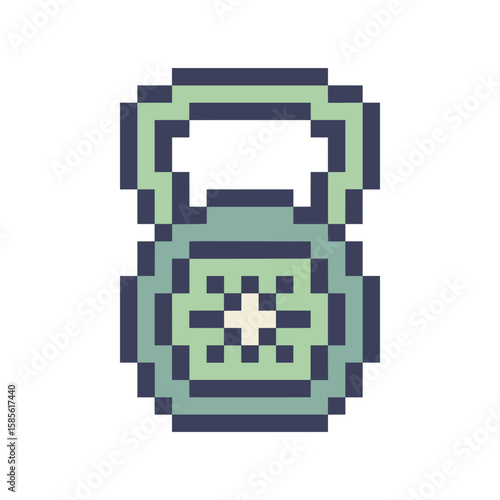 kettlebell gym tool pixel art