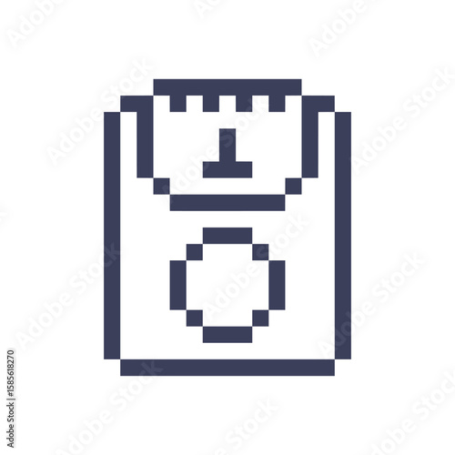 weight scales measurement pixel art