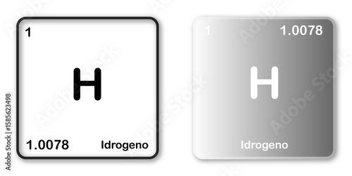 tavola periodica degli elementi - Idrogeno - formato vettoriale