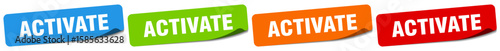 activate sticker. activate sticker set on white background
