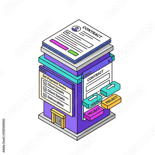 Legal documents and contracts stacked, ready for review or approval.