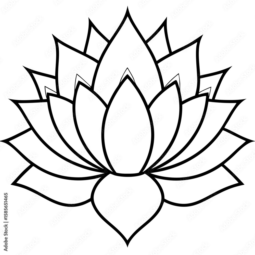 Fototapeta premium Glowing Lotus Flower Vector