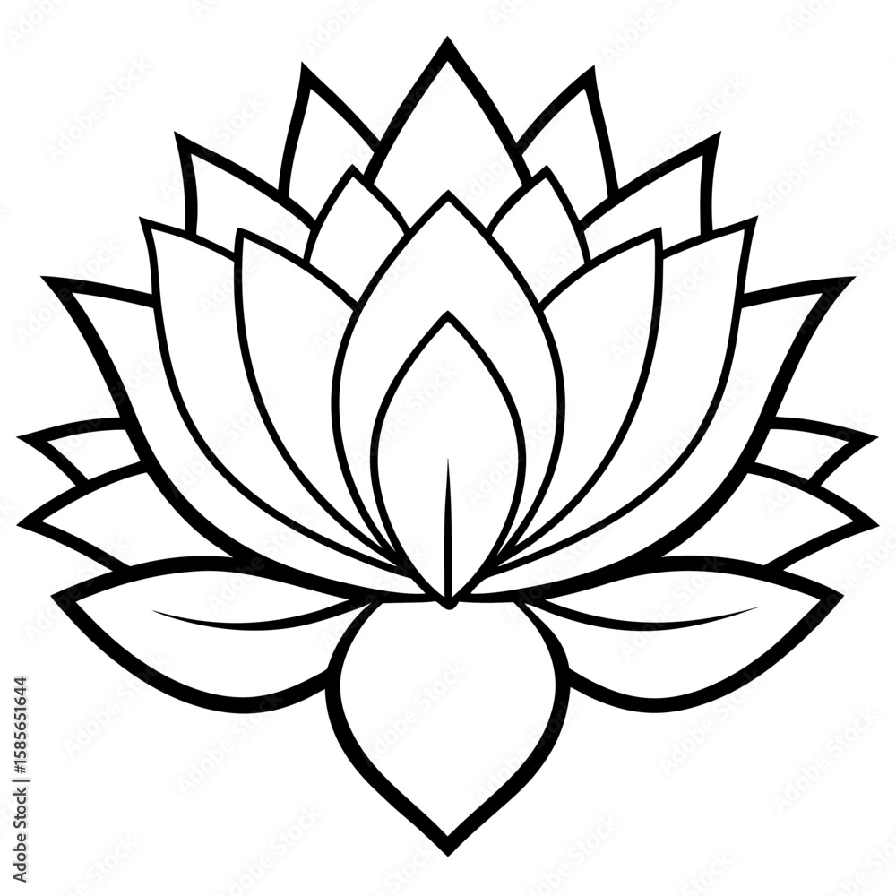Fototapeta premium Glowing Lotus Flower Vector