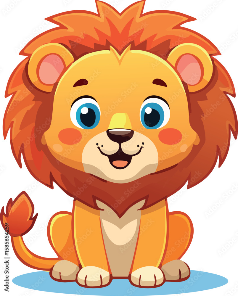 A small cute lion mascot A small cute lion mascot