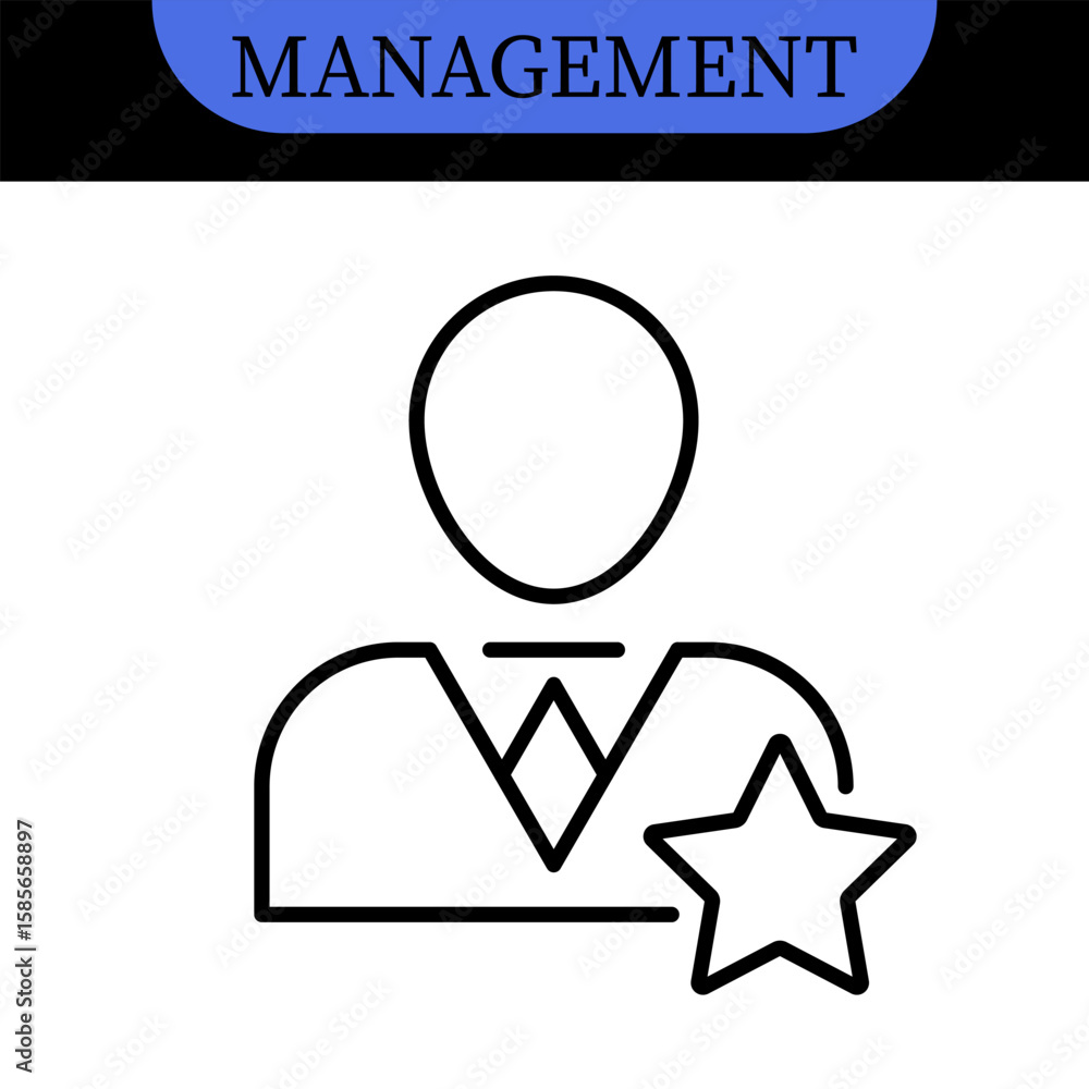 Obraz premium Management Line Editable Icons set. Vector illustration in modern thin line style of business icons: functions, principles, goals, and more. Pictograms and infographics for mobile apps