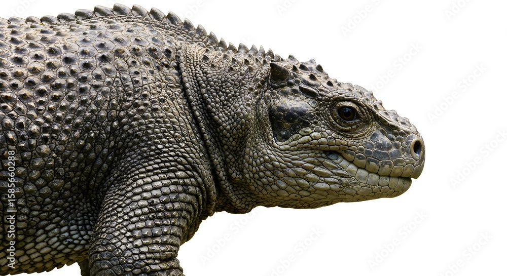 Fototapeta premium Close-Up of a Tortoise with Detailed Scaly Skin