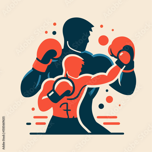 illustration of boxing athlete