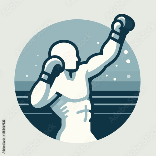 illustration of boxing athlete