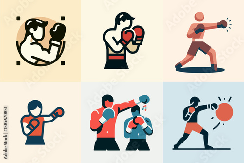 illustration of boxing athlete
