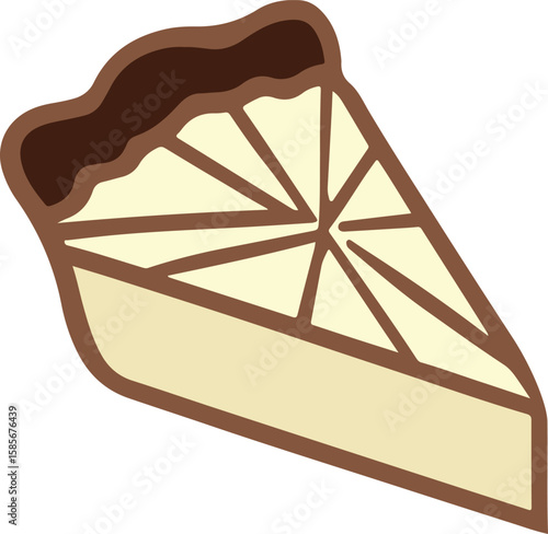 Slice of Pie Colorful Vector Illustration Design (Version: 02)