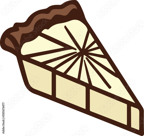 Slice of Pie Colorful Vector Illustration Design (Version: 04)