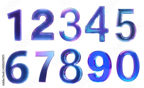 3d blue numbers ] 2 3 4 5 6 7 8 9 0  png transparent 