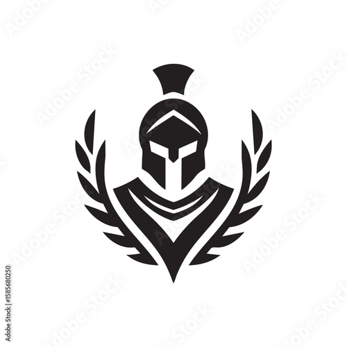 spartan warrior logo vector illustration