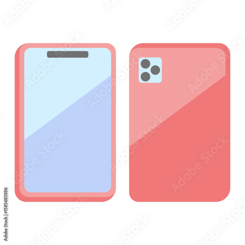 スマートフォンの前面と背面