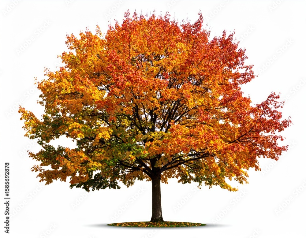 Naklejka premium Autumn tree with vibrant colors