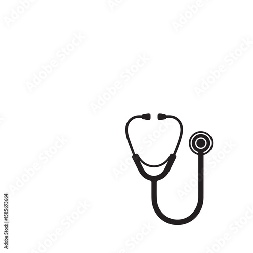 A medical stethoscope, a vital tool for doctors and nurses to listen to body sounds