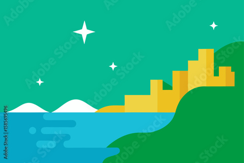 sparkling tyrrhenian sea meeting green shores 