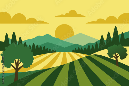 sunlit olive groves in the umbrian countryside  .svg