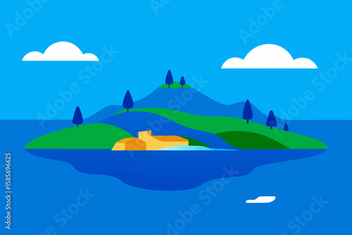 vast blue mediterranean surrounding lush zannone 