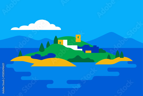 vast blue mediterranean surrounding lush zannone