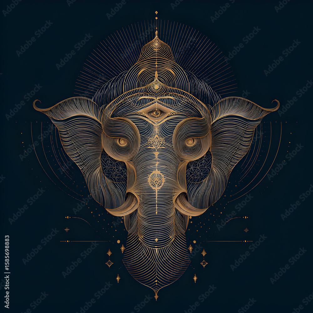 Fototapeta premium Divine Gaze of Ganesha