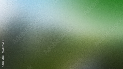 Photo of a soft gradient texture blends light blue and lush green, creating a calming and natural abstract background