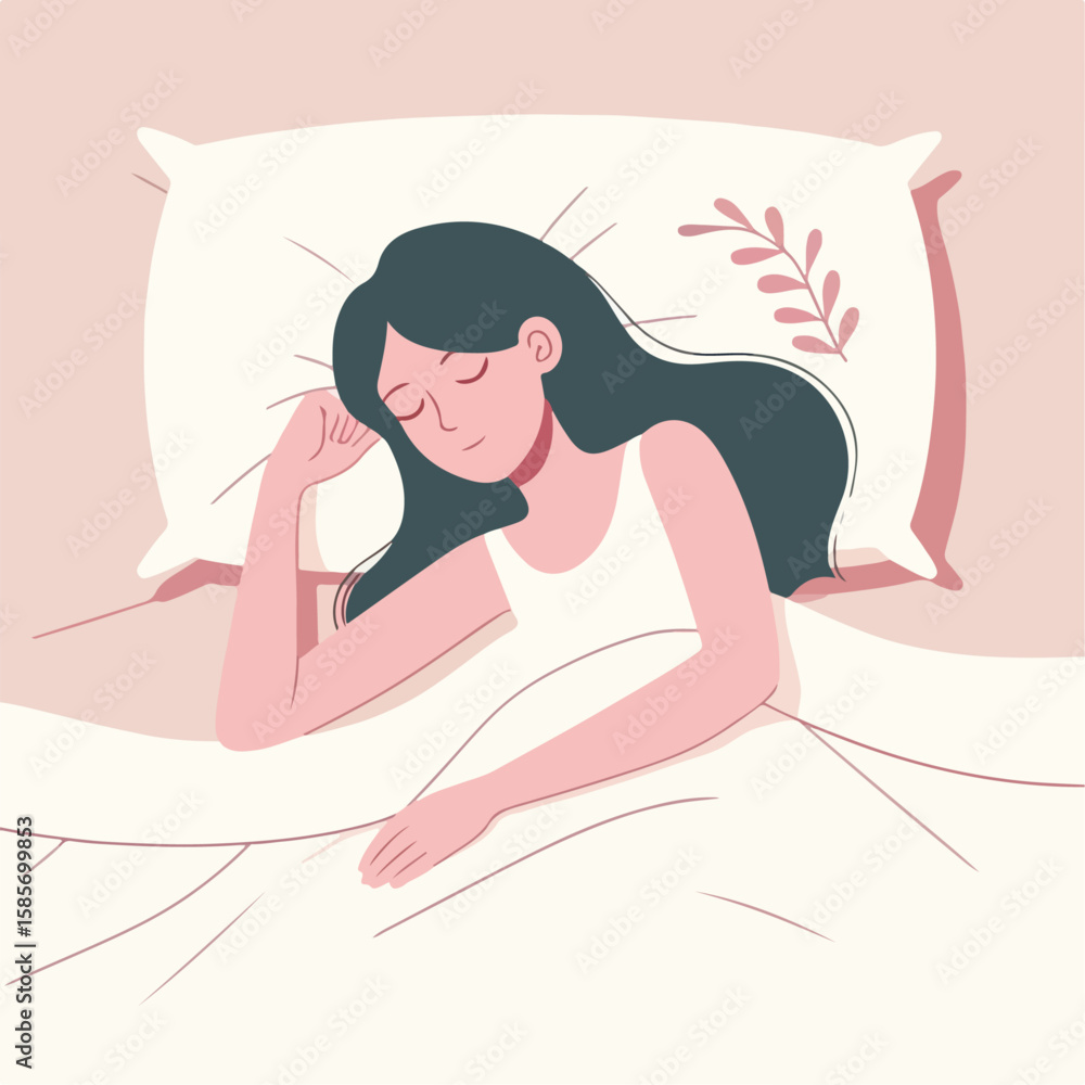 illustration of person sleeping soundly illustration of person sleeping soundly