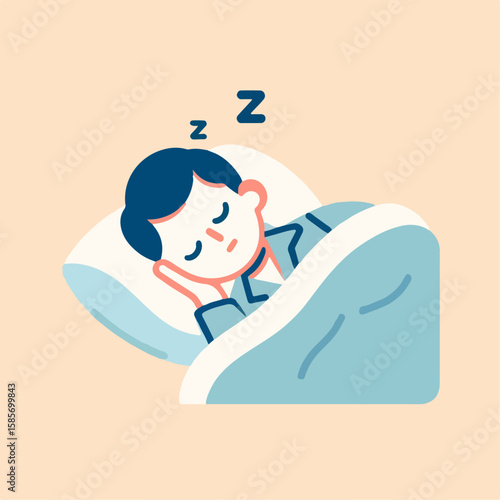 illustration of person sleeping soundly