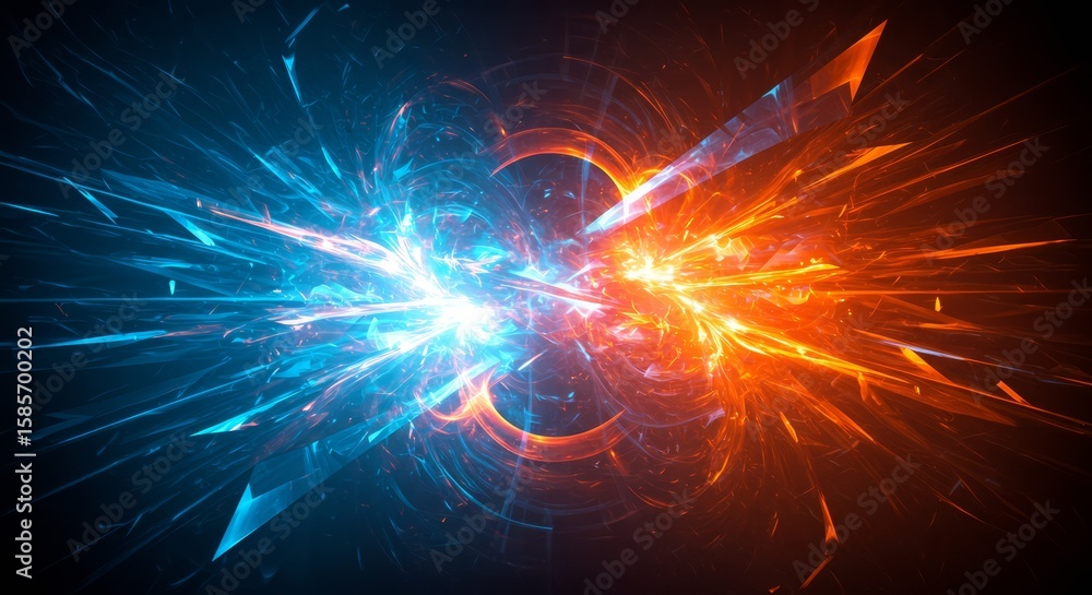 Obraz premium abstract background with glowing lights, kinetic energy in motion