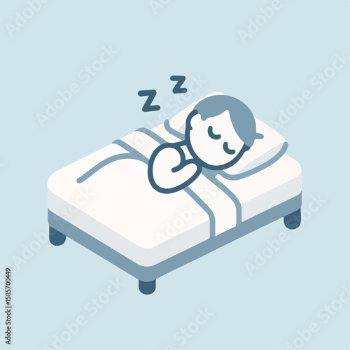 illustration of person sleeping soundly