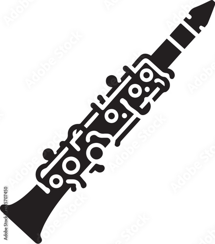 clarinet silhouette vector design art