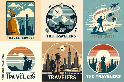 illustration of traveler poster design